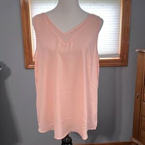 Maurices Peach Sleeveless Top Sz L NWT